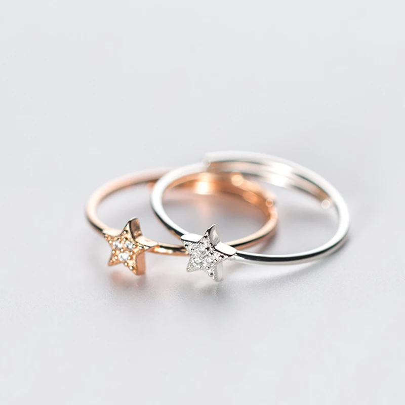 Женское кольцо с фианитом Trusta из 100% стерлингового серебра 925 пробы розовой