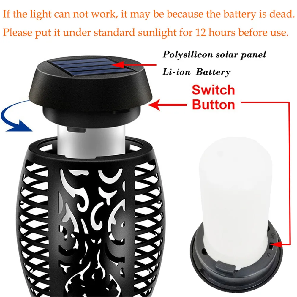 Новые светодиодсветодиодный лампы на солнечной батарее мерцающие