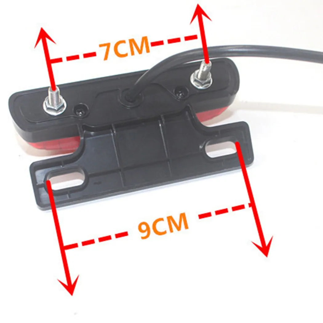 E-bike Rear Light Taillight Led Sm Connector Night Riding Warning Safty Rear Lamp For 36-60v Electric Bicycle Cycling Equipment