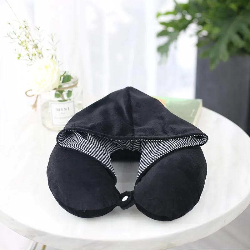 U-образная подушка для сна из пены с эффектом памяти дорожная шапкой офиса