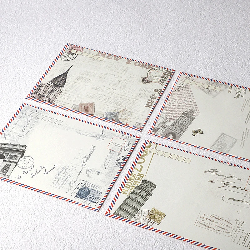 8 шт./компл. винтажный большой конверт открытка письмо airmail канцелярские Ретро