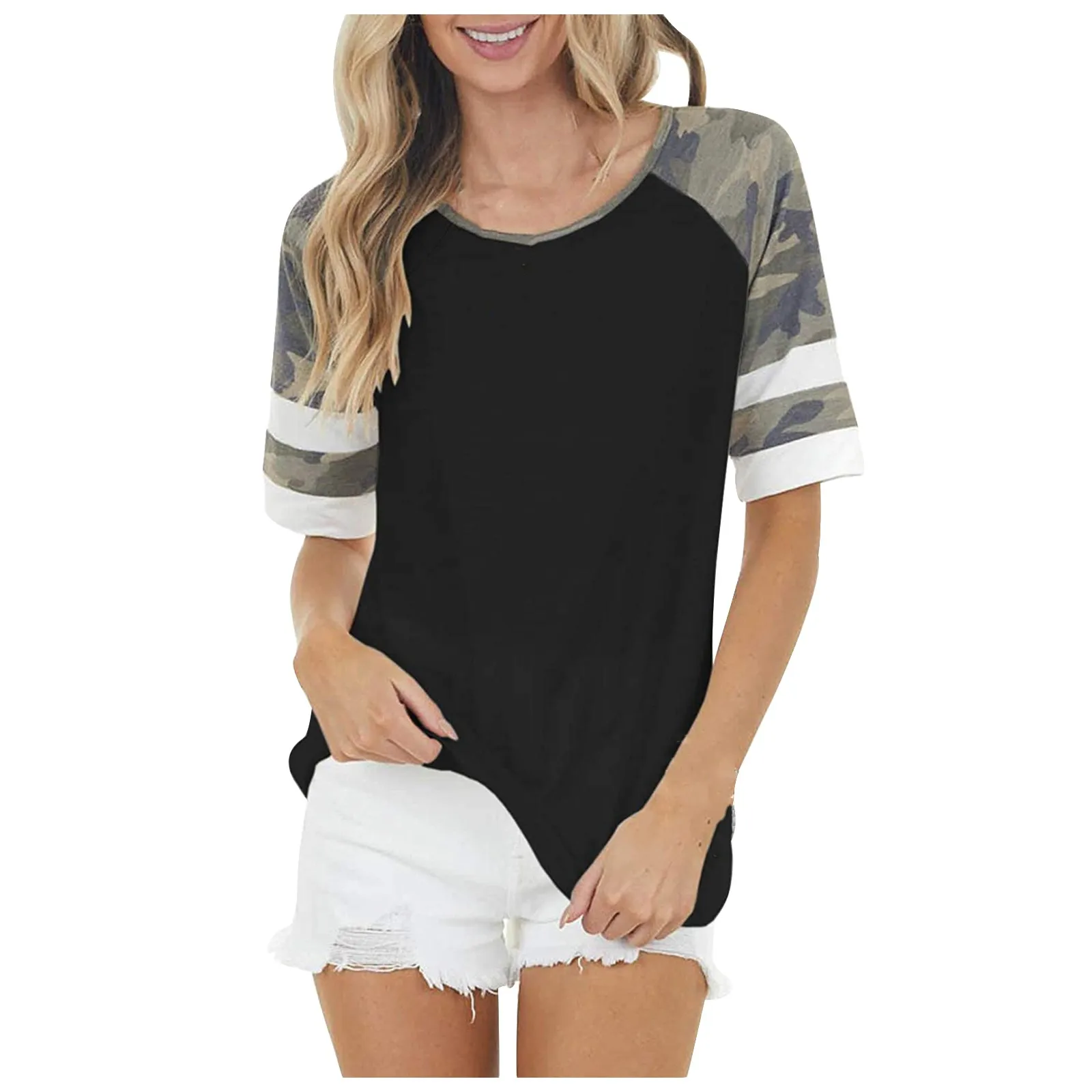 

Женская блузка, стильные модные футболки