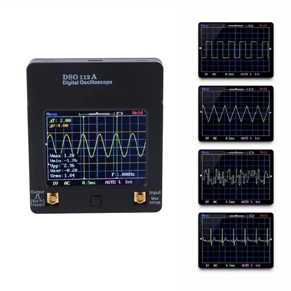 DSO 112A Мини цифровой осциллограф с сенсорным экраном TFT Портативный Карманный USB