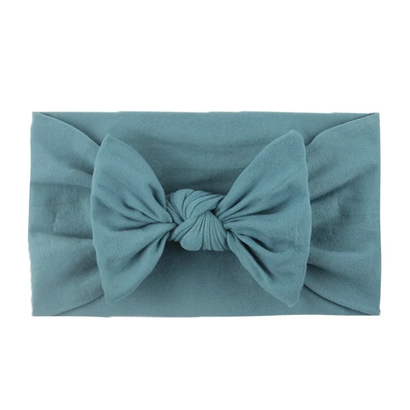 Beb&eacute; ni&ntilde;a de Color s&oacute;lido cinta el&aacute;stica suave para el cabello accesorios para el cabello, lazos anudada cabeza Haarband Headwrap para beb&eacute; reci&eacute;n nacido Ni&ntilde;o-5