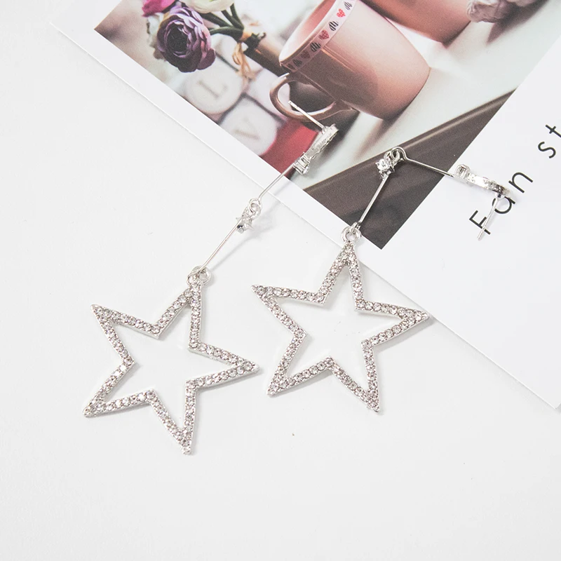 Серьги Горячая Новинка стильные модные серьги с блестящими звездами подходят