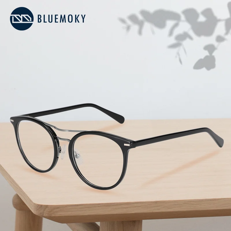 Ретро круглые очки в оправе женские ультралегкие винтажные по рецепту