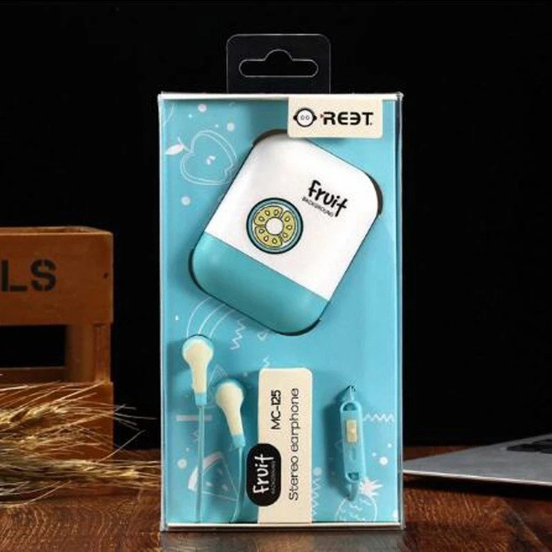 Симпатичные разноцветные наушники с изображением фруктов и конфет вкладыши 3 5 мм