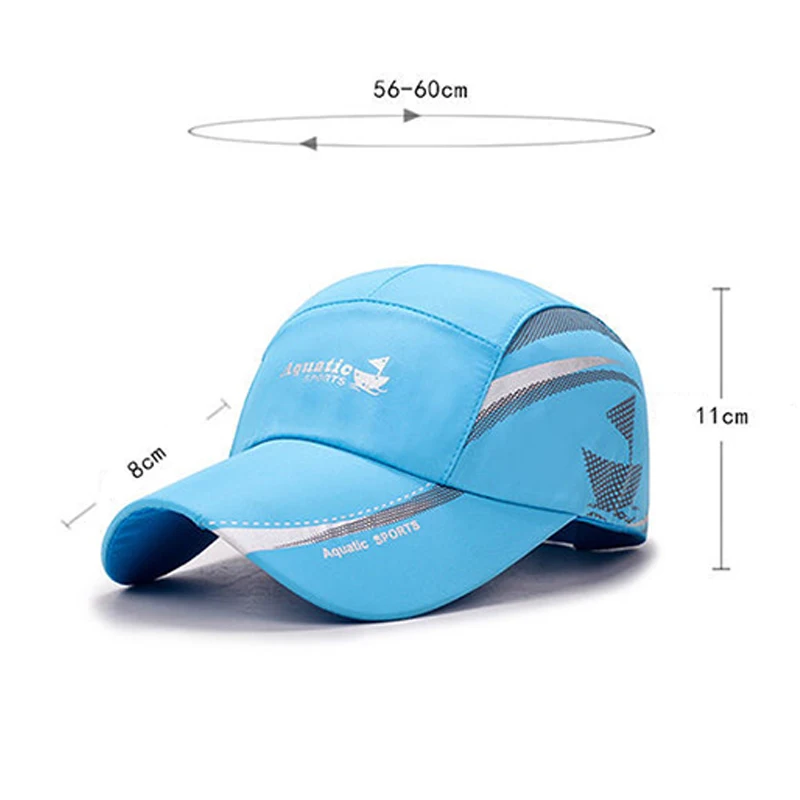 

Men's Summer Thin Breathable Quick-drying Sports Hat Women's Peaked Cap Couple Summer Outing Sun Hats Adjustable Baseball Cap