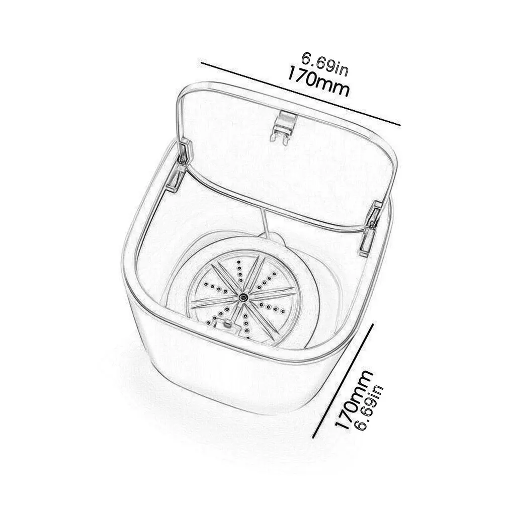 

Portable Practical Super Shock Wave Turbine Washing Machine Household Dormitory Usb Creative Washing Machine