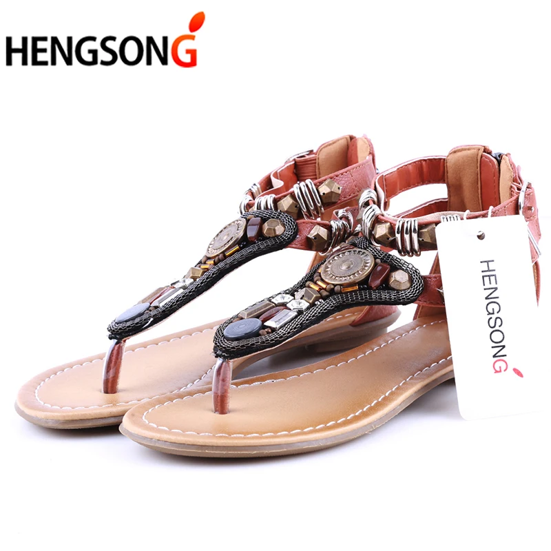 Богемные летние женские сандалии большой размер 44 45 женская обувь 2020 вьетнамки