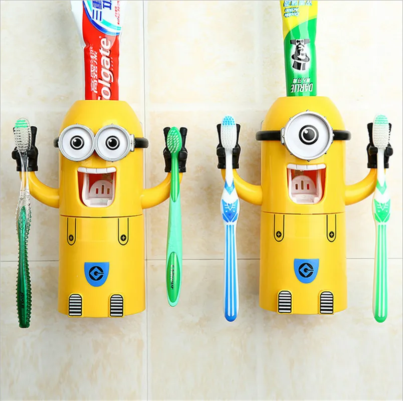 

Cute Cartoon Automatic Toothpaste Squeezer For Kids Toothpaste Dispenser Bathroom Accessories Toothbrush Toothpaste Holder