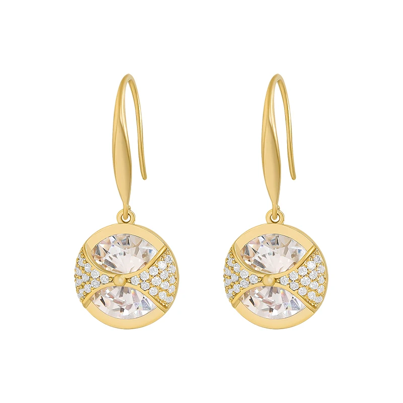

Earrings 2020 Trend New Shiny Round Zircon Drop Earrings Sexy Small Earrings Fashion Temperament Female Jewelry European Parties
