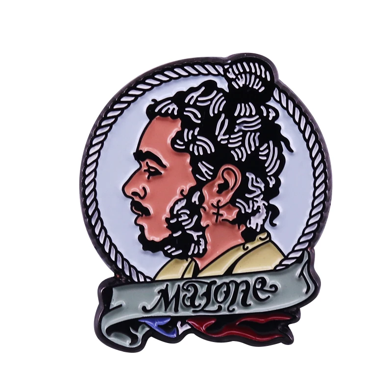 Значок с надписью Post Malone эстетическая музыкальная арт-брошь крутая