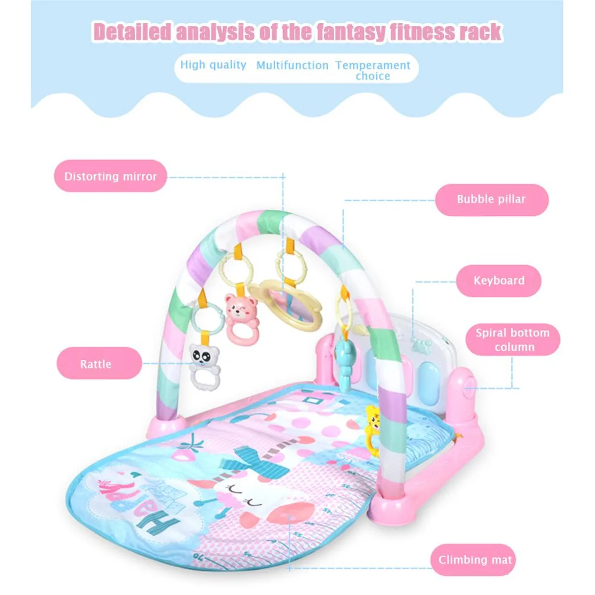 

Baby Gym Floor Mat Puzzles Mat Educational Rack Toys Baby Music Play Mat With Piano Keyboard Infant Fitness Carpet Gift For Kids