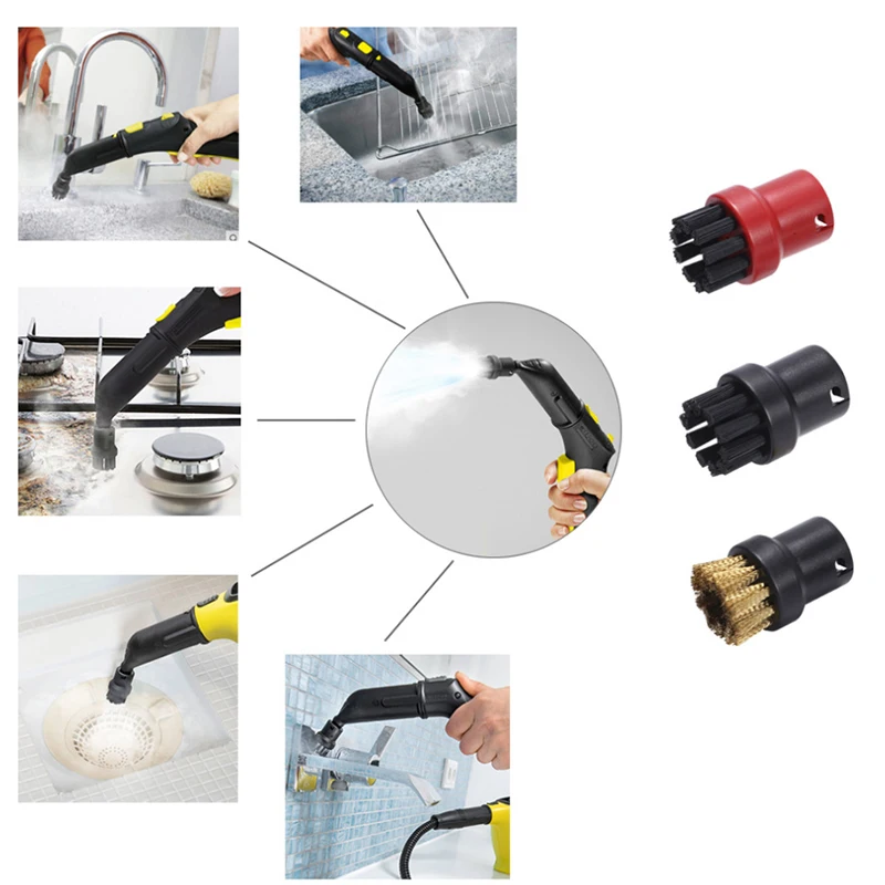 Нейлон + медная щетка инструмент струйные насадки для Karcher пароочистители