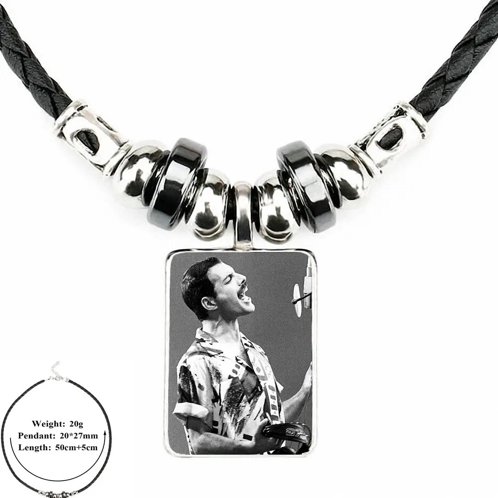 EJ Glaze Coque queen Фредди Меркьюри черная кожаная подвеска-бусы ювелирные изделия с бриллиантами кулон кристалл для женщин подарок для девочек
