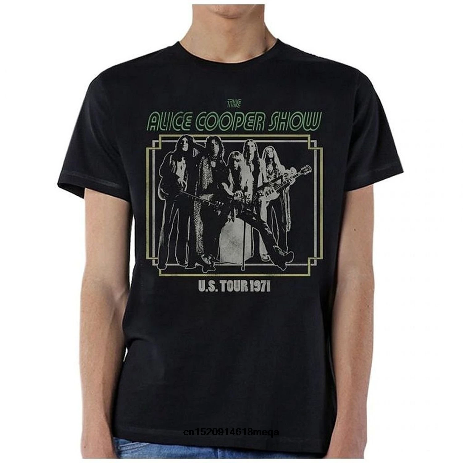 Модная футболка мужская повседневная Alice Cooper US Tour 1971 Мужская забавная