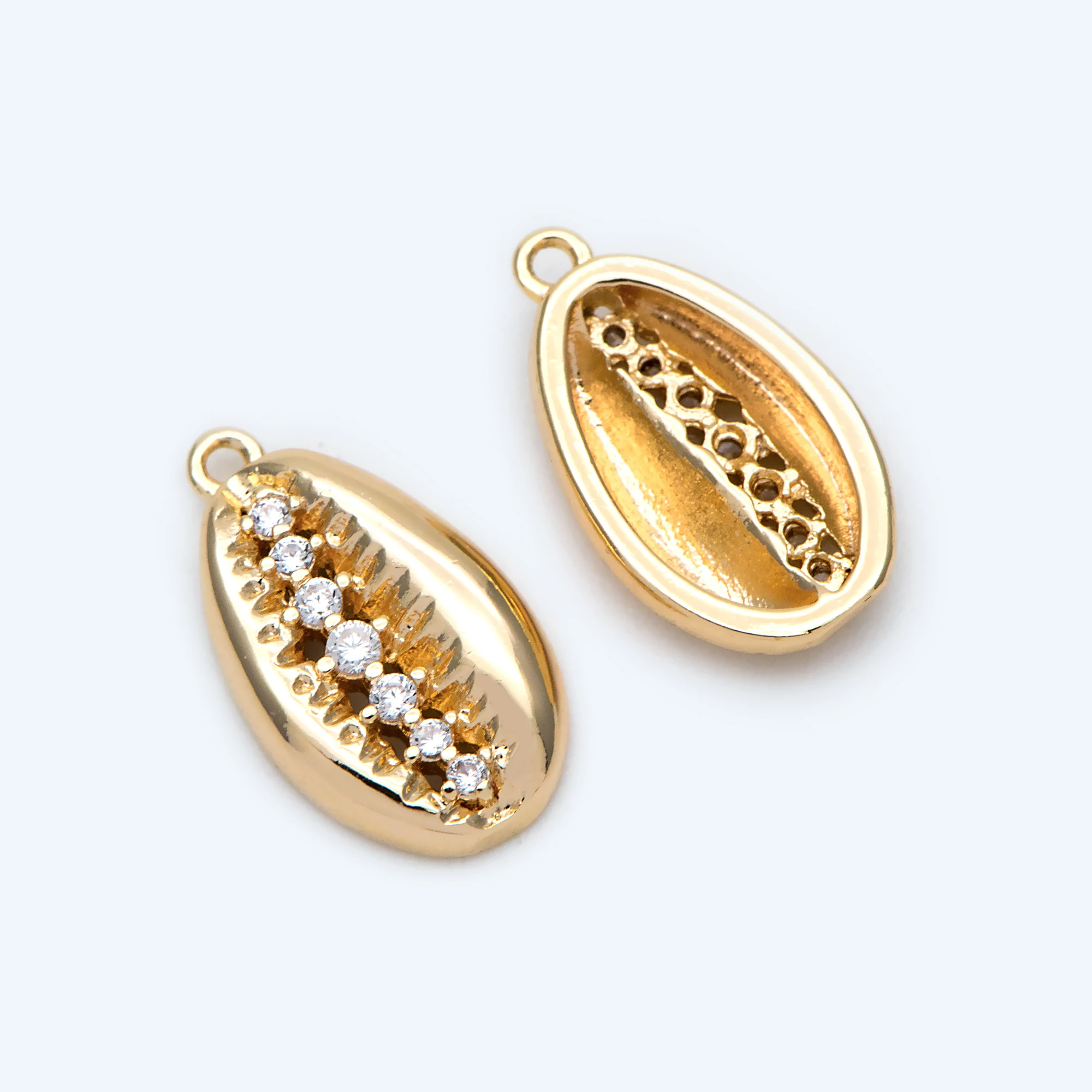 

10 шт., золотые подвески в виде ракушек, подвески в виде ракушек