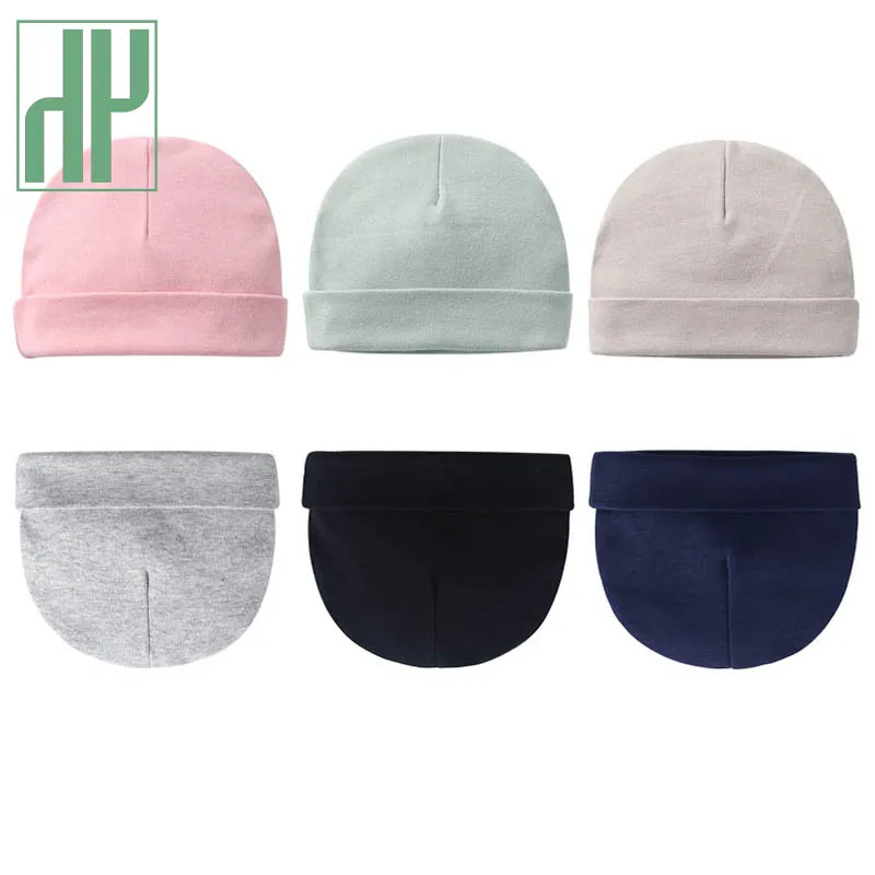 

HH Hat for Newborns Cotton 100% Infant Baby Hats Solid Color Cotton Warm Winter Hat For Boys Girls beanie babies Caps