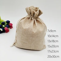 500pcs jute bags gift drawstring pouch gift box packaging bags for gift linen bags jewelry display wedding sack burlap bag diy