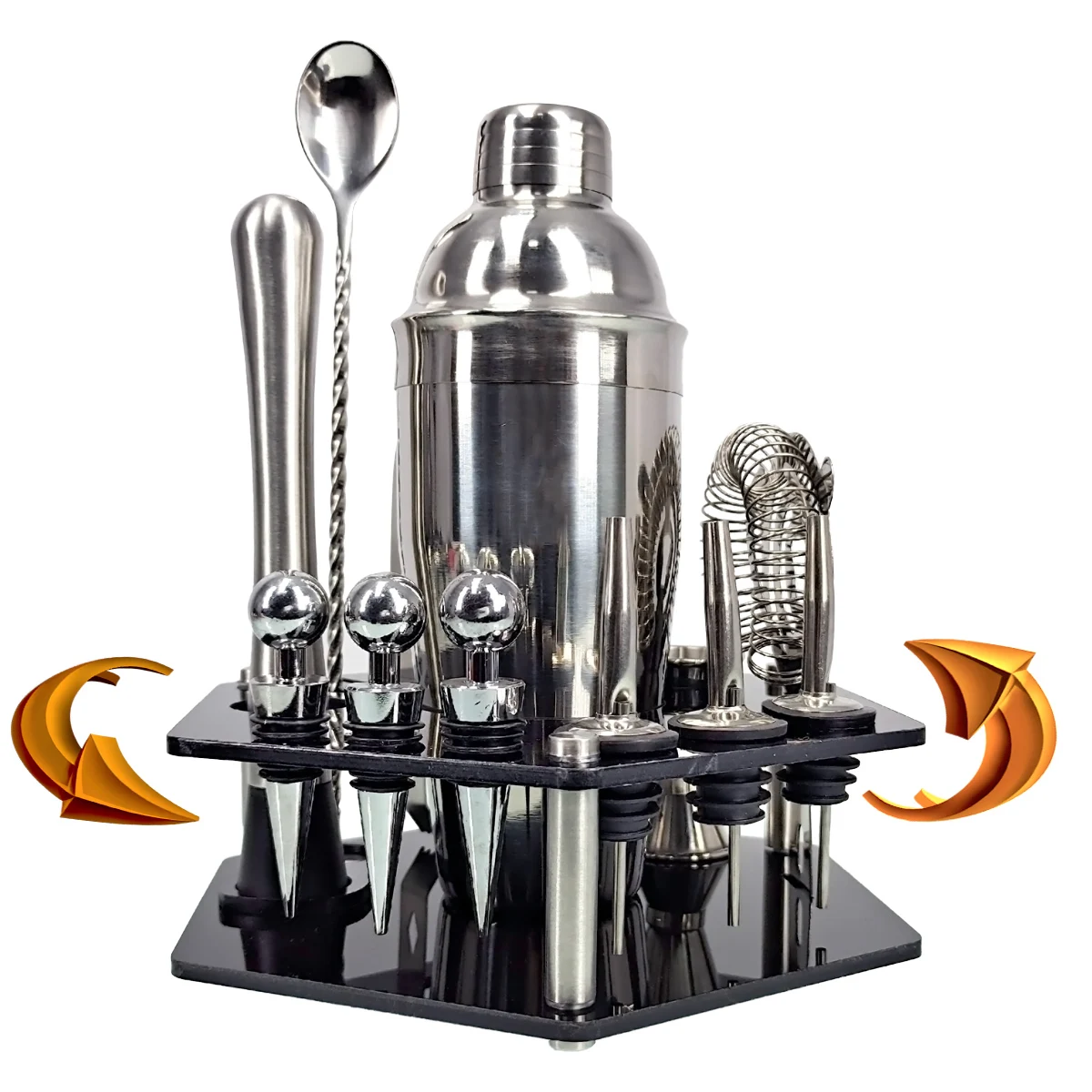 Бармен Комплект 14 предметов шейкер для коктейлей Вихрь шестиугольник кронштейн