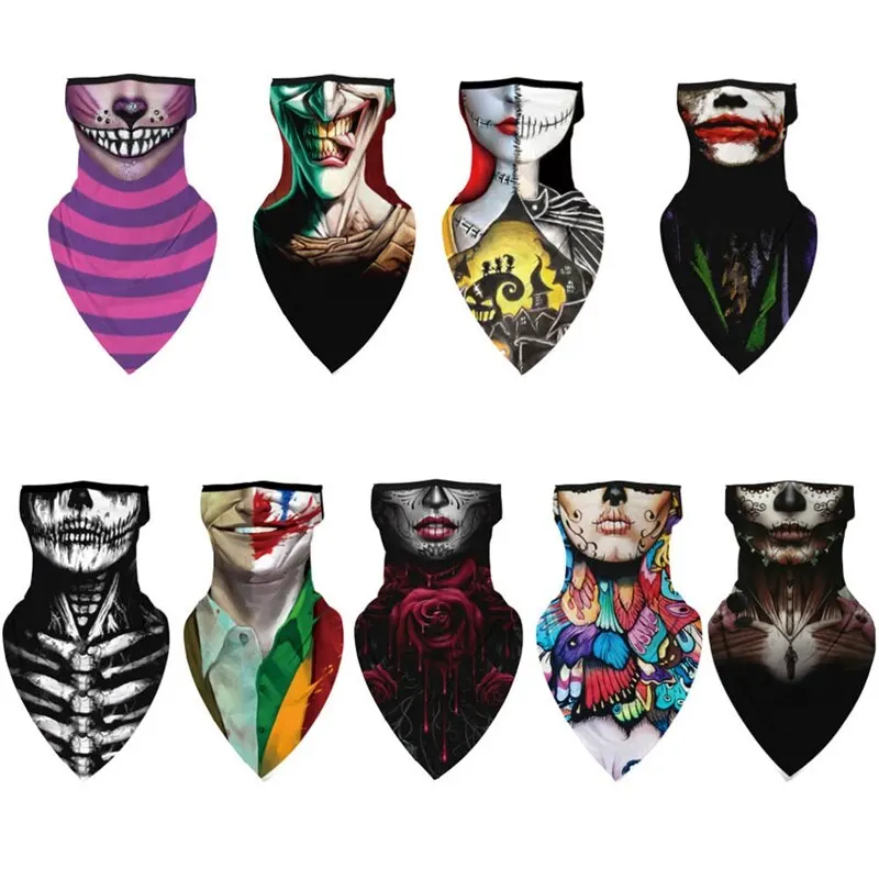 

Motorcycle Halloween Face Mask Bicycle Cycling Head Scarf Outdoor Motorbike Riding Anti Dust UV Warmer Neck Bandana