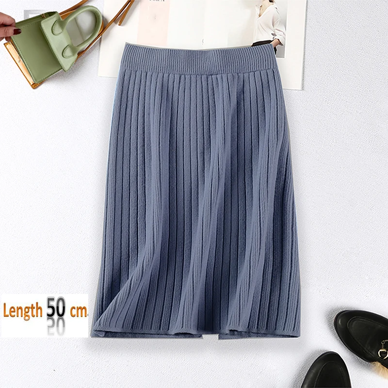 Юбка-карандаш Женская средней длины Элегантная трикотажная эластичная юбка с