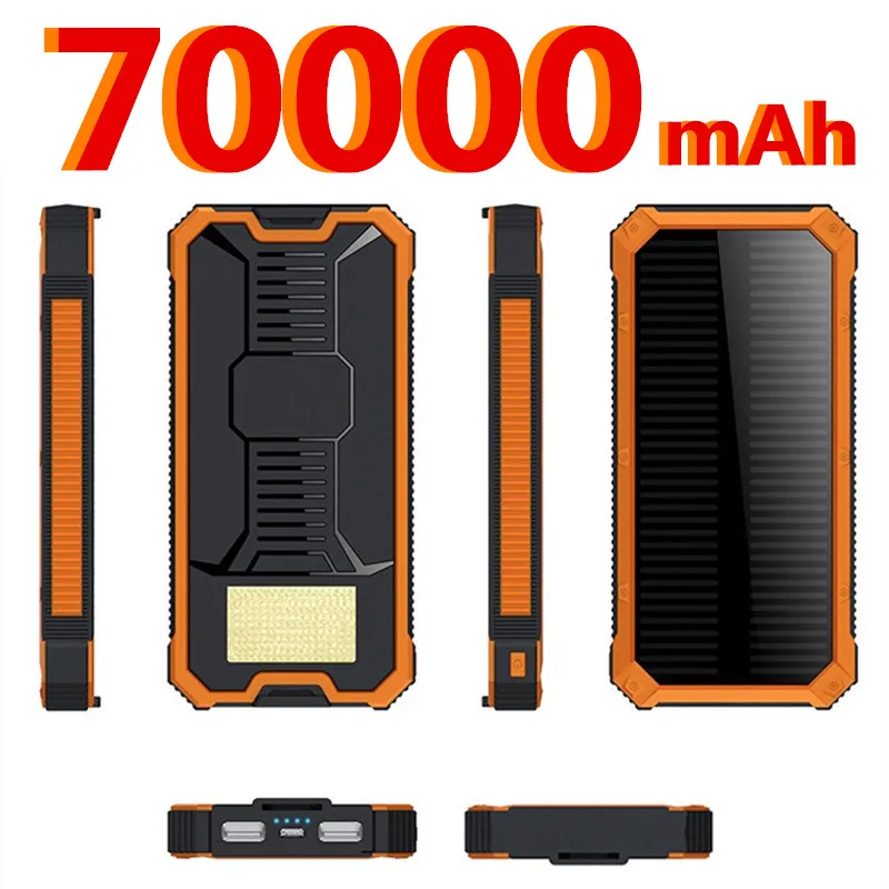 Портативное солнечное зарядное устройство для XIAOMI Iphone 70000 мАч внешний