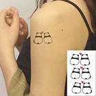 Водостойкая временная татуировка наклейка пара животных милая панда сердце искусство Татуировка переводная поддельная флеш-тату для мужчин и женщин