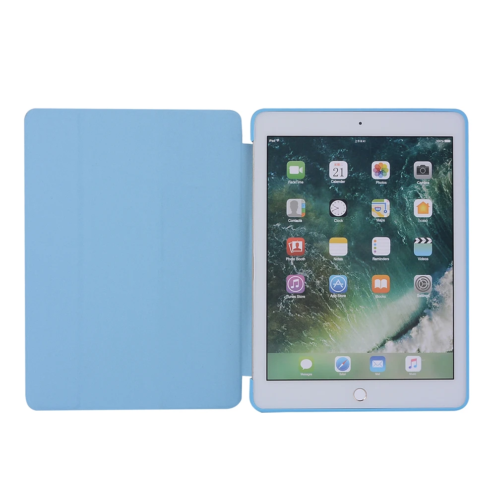 YUNAO силиконового материала Tri-складываемый Чехол для iPad 9 7 Air1 2019 Air3 Air2 mini1 на