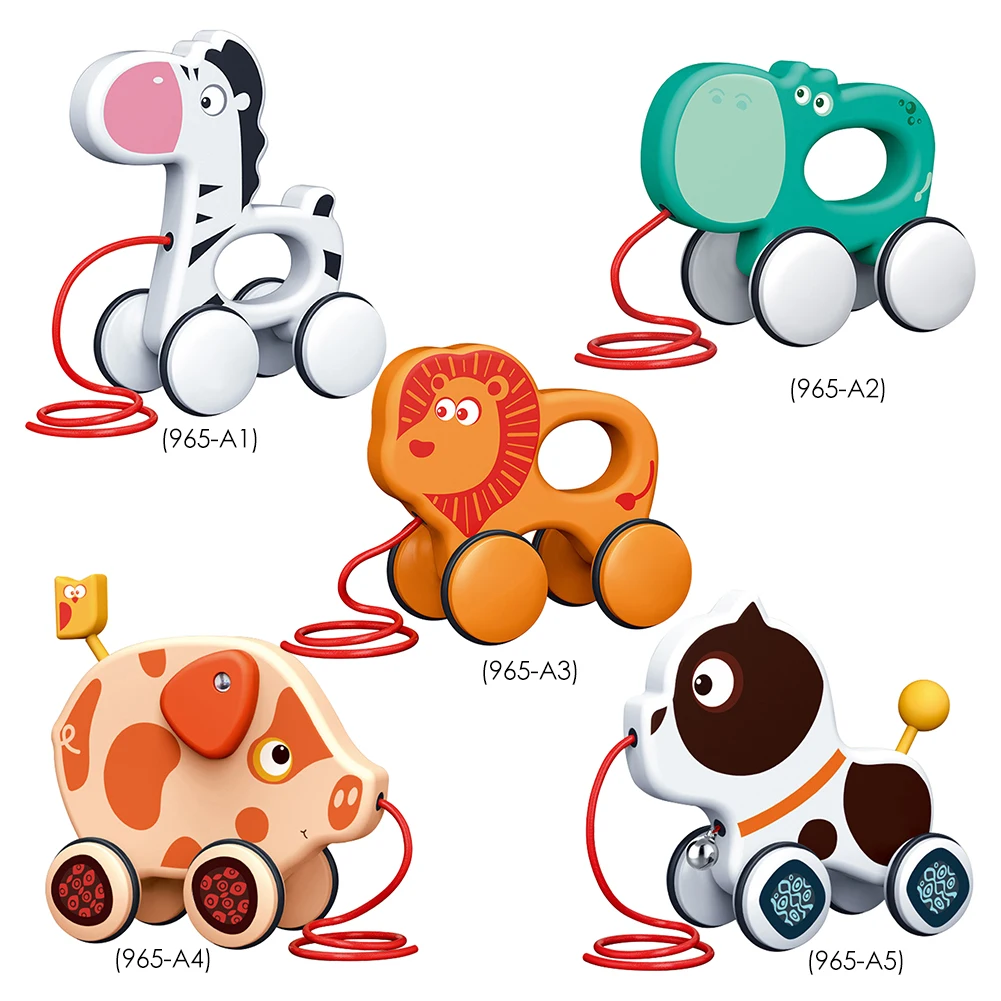 

Toddler Creative Toys Early Education Animal Pull Rope Drag Car Baby Gift Pull Rope Toy Traction Line Interactive Gadget