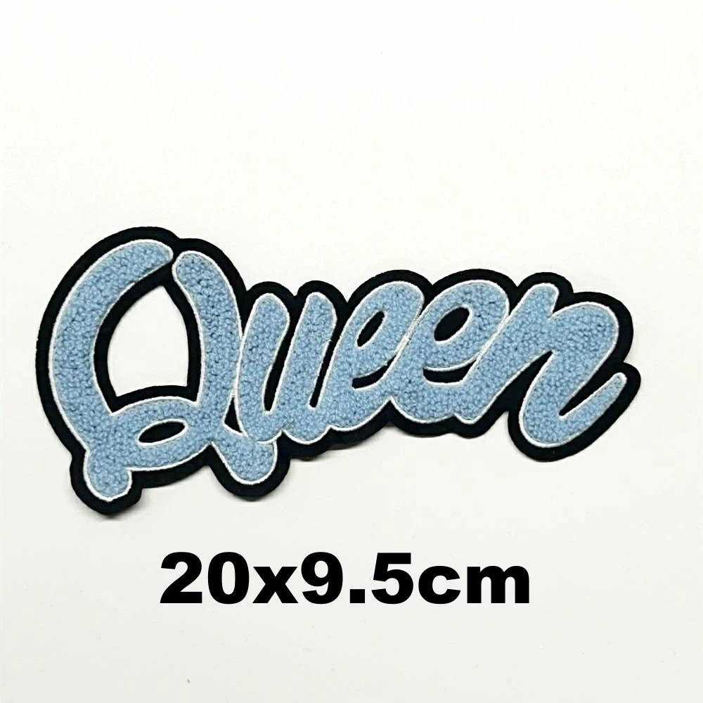 

DIY large embroidery big queen letter cartoon patches for clothing QR-3352