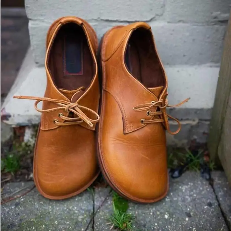 Женские туфли-гладиаторы на плоской подошве со шнуровкой Женская повседневная