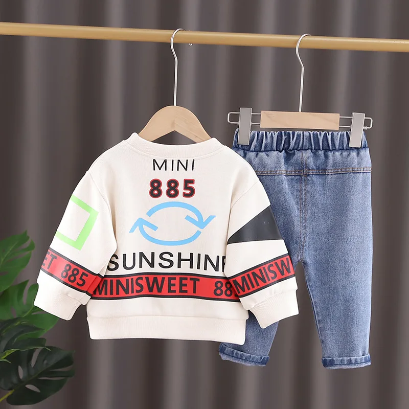 

Cotton Spring Autumn Children's Clothes Set Baby Boys Sweatshirts + Pants 2pcs/Set Kids School Beach Outdoor Teenage Clothing