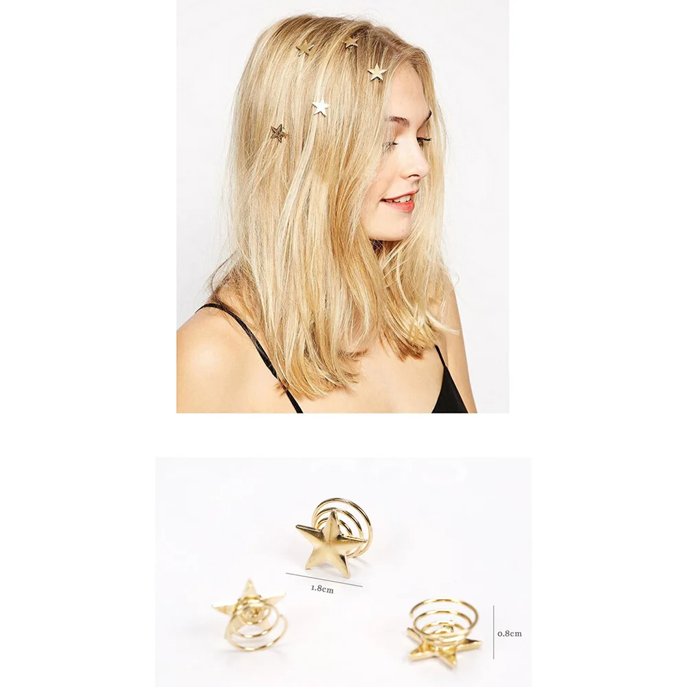 

5pcs Fashion Jewelry Cute Personality Wild Hair Ornaments Moon Star Headdress Wedding Hair Comb Bridal Hair Accessories