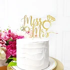Персонализированные мисс К Mrs торт Топпер, свадебный душ девичник верхушка для торта, прием гостей в доме невесты Декор зацепляющий цилиндр