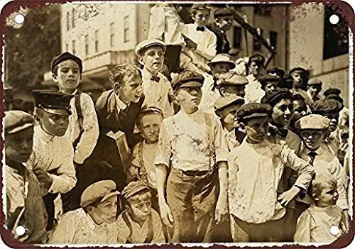 

Tin Sign New Aluminum Metal 1908 Cincinnati Newsboyses 11.8 x 7.8 Inch