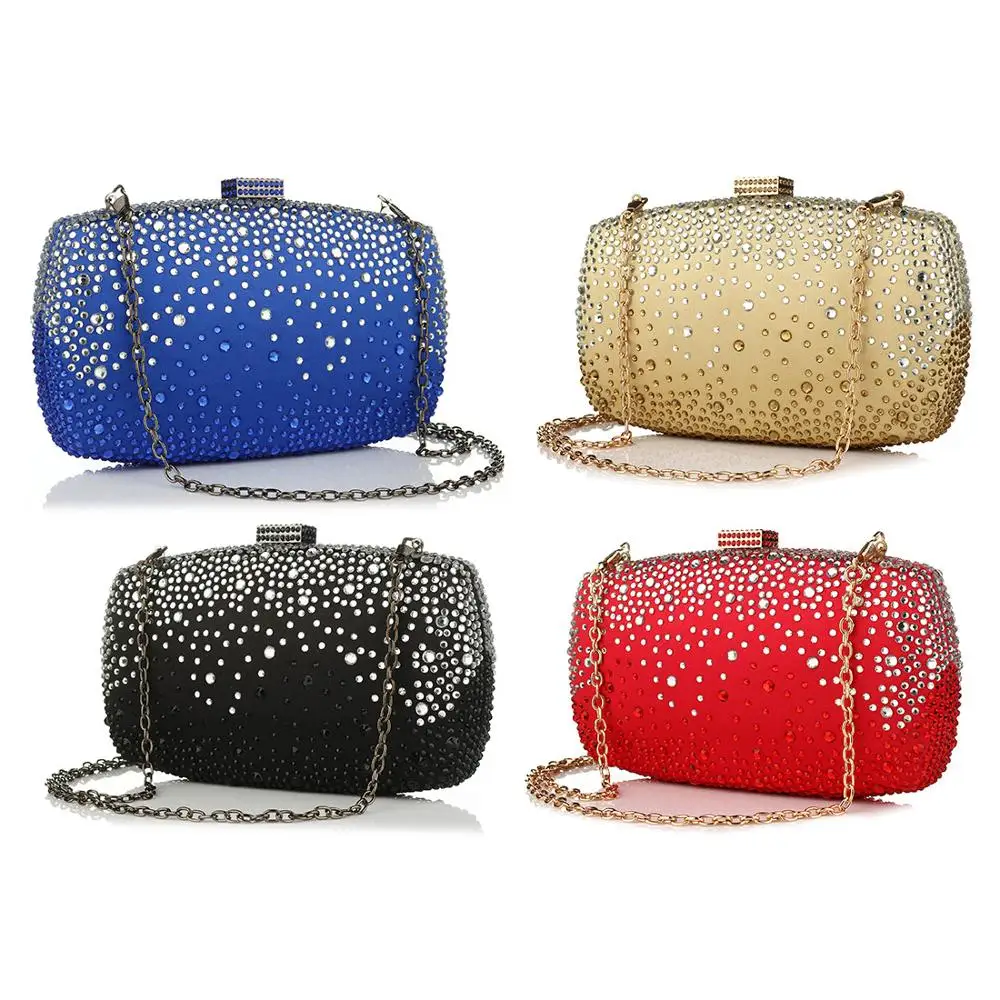 

Solid Leather Elegant Shoulder Bags Women Wedding Banquet Clutches Elegant Glitter Shoulder Pouch Women Fashion Party Clutch Bag