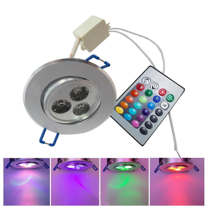 3W RGB красочный светильник с устройством дистанционного управления светодиодный