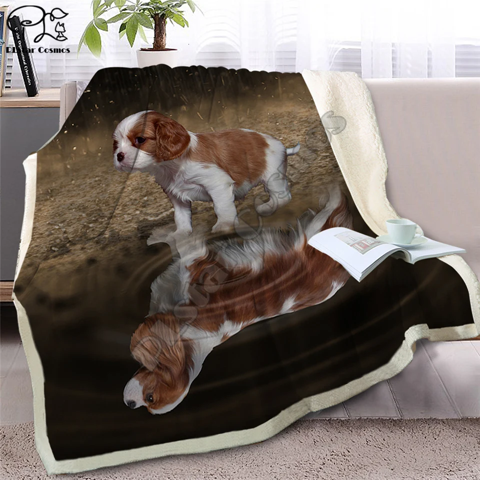 Одеяло Sherpa для Мопсов Детское покрывало с объемным рисунком французского