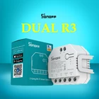 Двухдиапазонный релейный модуль SONOFF DUALR3, Wi-Fi, мини-переключатель сделай сам, двухсторонний измеритель мощности, умный дом, двухклавишныйпереключатель с поддержкой Ewelink Alexa