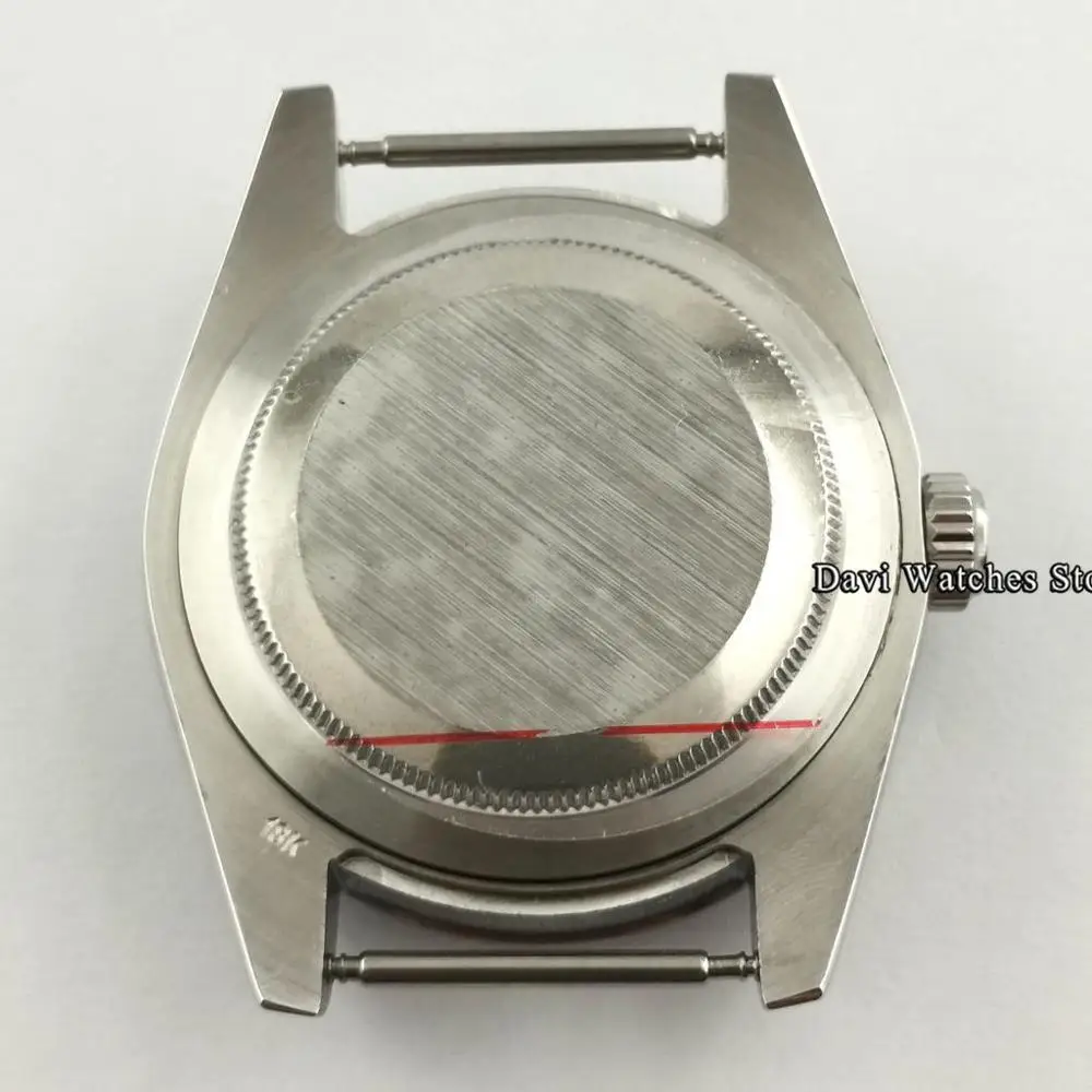 

40mm Sapphire Glass Watch Case Silver Stainless Steel Case Fit ETA 2836 Miyota 8215 821A Mingzhu DG2813 3804 Movement