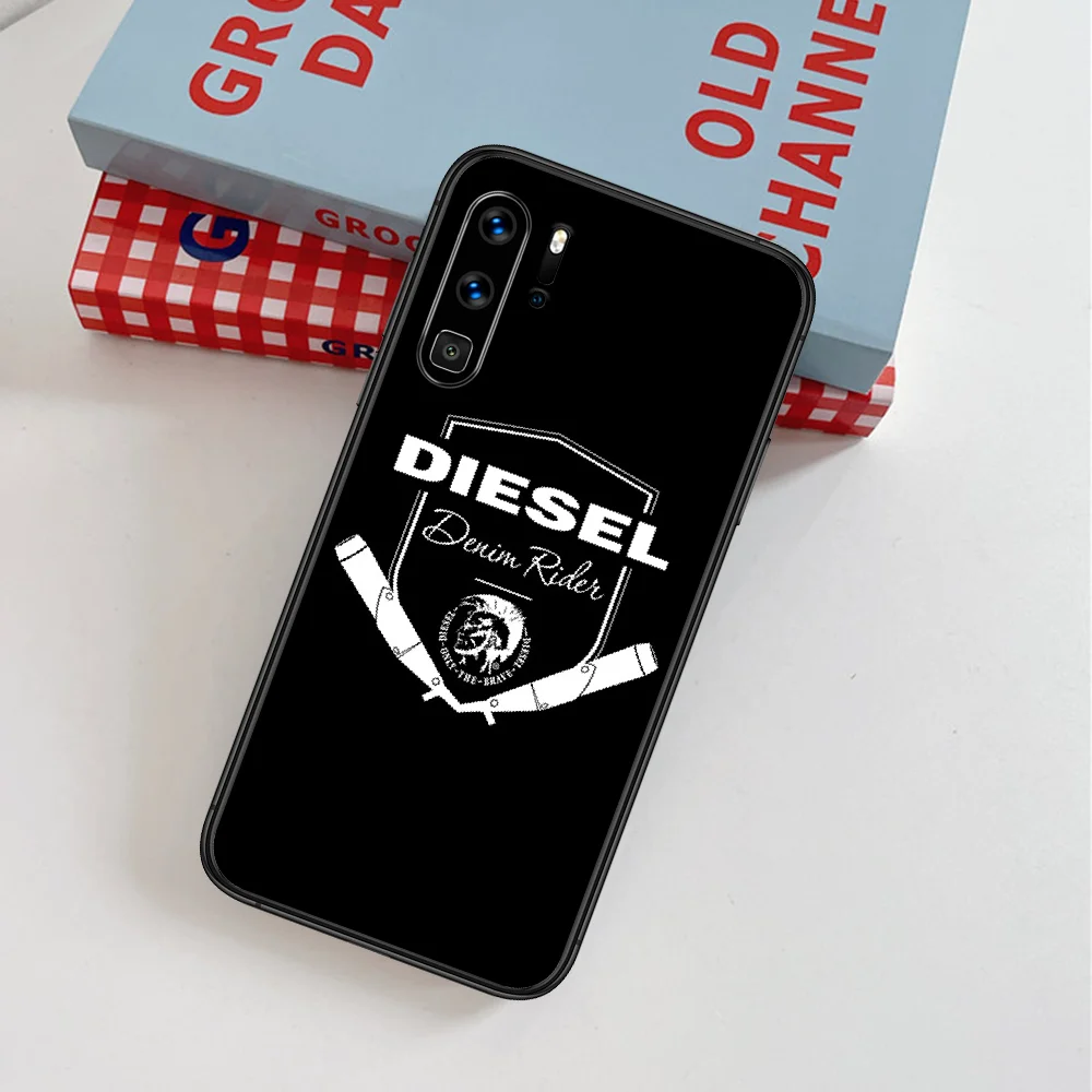 

Diesel Fashion Trend Brand Phone Case For Huawei P Mate Smart 10 20 30 40 Lite Z 2019 Pro black Coque Fashion Bumper Soft Cover