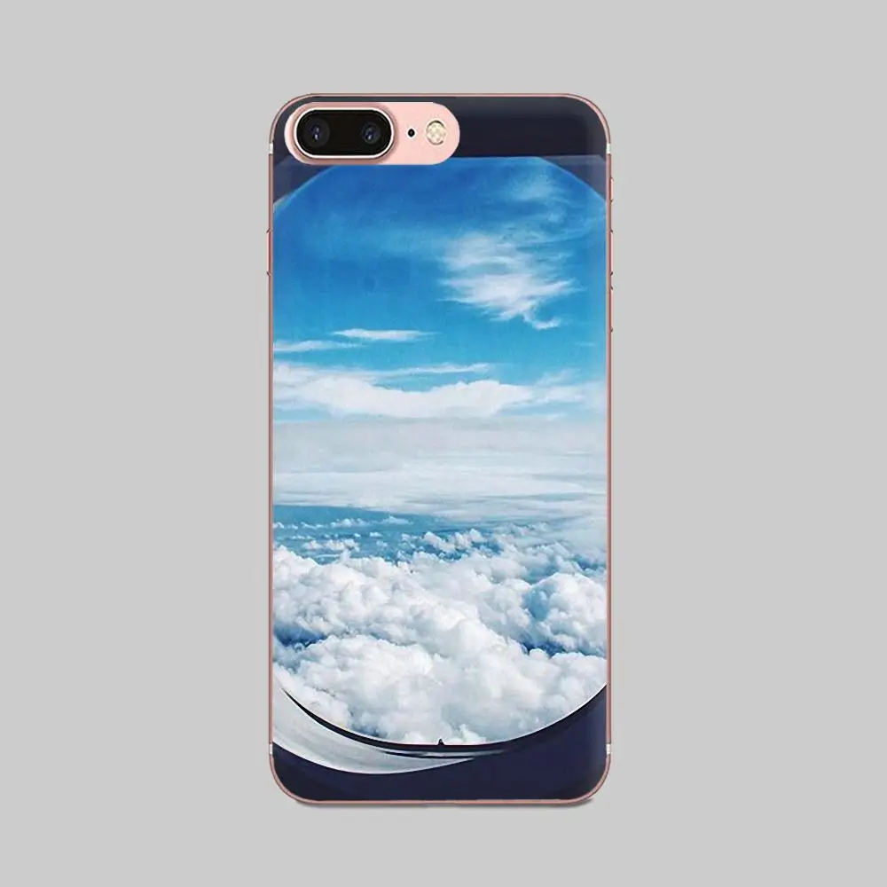 В салоне самолета Окно Декорации для Huawei Честь 5C 5X 6A 6X 7 7A 7X 8 8A 8S 8X 9 10 30 Lite рro Y6 II Y7 Y9