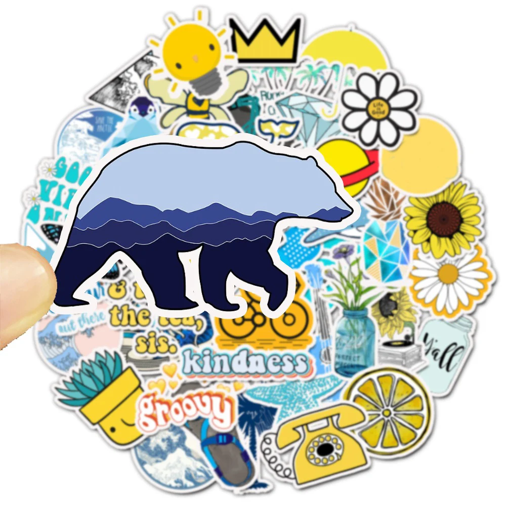 100 PCS Cartoon Simple VSCO Girls Kawaii Stickers For Chidren Toy Waterproof Sticker to DIY Laptop Bicycle Helmet Car Decals | Игрушки и