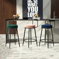 nordic ins light luxury bar chair net red bar stool home backrest fashion bar chair milk tea shop high stool