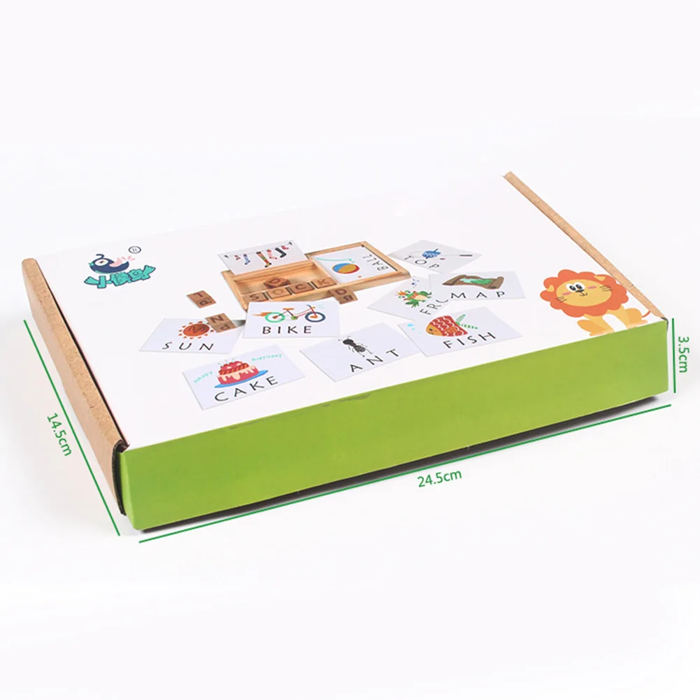 

Wooden Puzzle Spell Word game Wooden Toys Early Learning Jigsaw Letter ABC Alphabet Puzzle Preschool Educational New Year Toys