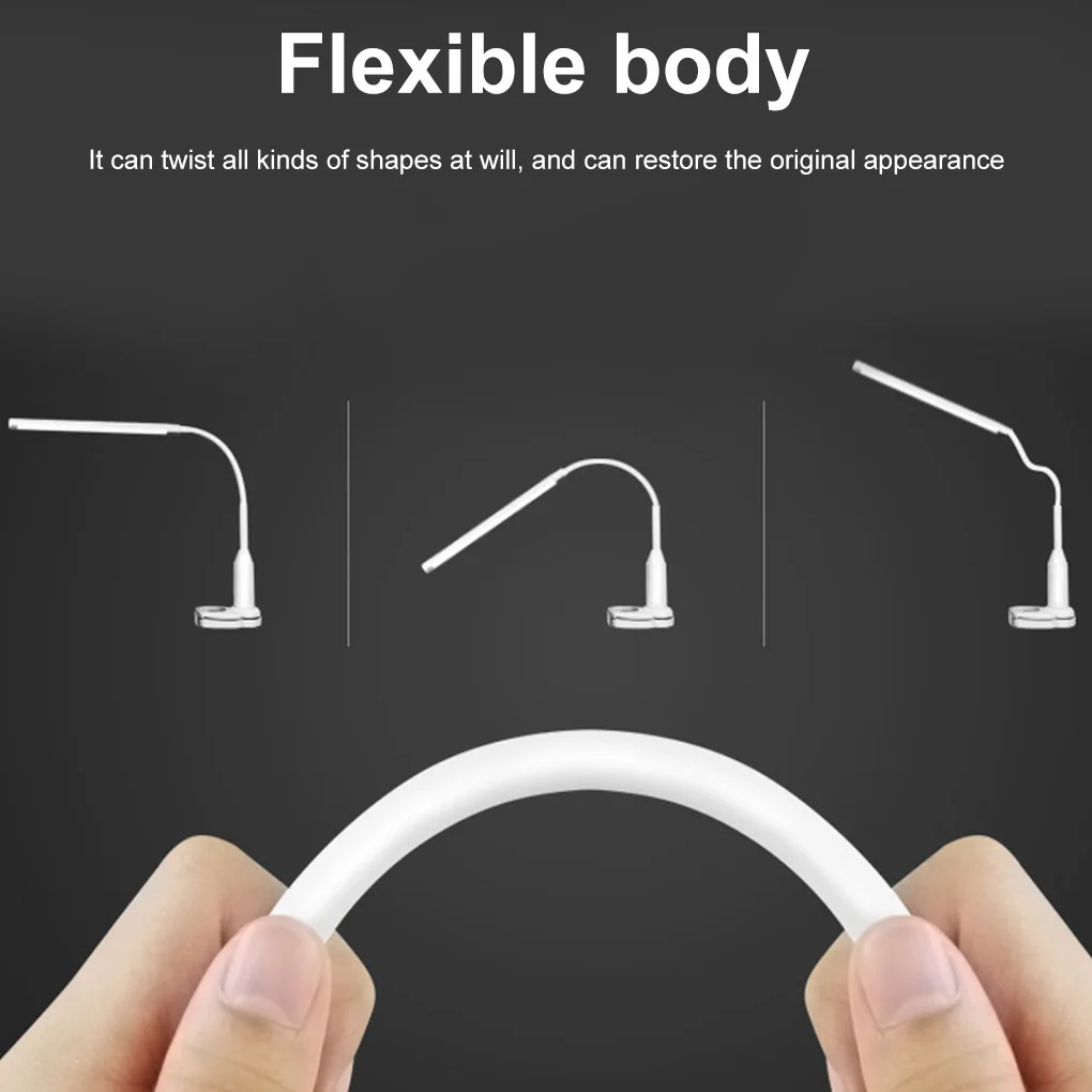 Светодиодная настольная лампа с зажимом USB регулируемая для офиса спальни