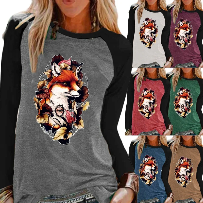 

Новое поступление, Женская весенне-осенняя футболка с круглым вырезом и рукавом реглан, Женская Повседневная футболка с длинным рукавом