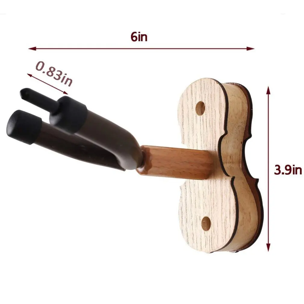 

Practical Design Wall Mounted Violin Fiddle Viola Hanger Hook Durable Wood Base Violin Hanger Home Studio Wall Hanger for Violin